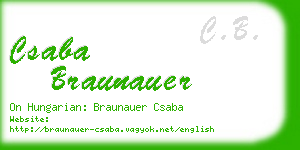 csaba braunauer business card